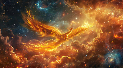 Fototapeta premium goldon phoenix