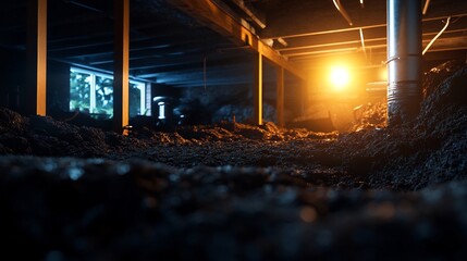 Eerie crawl space illuminated, Foundation inspection and home maintenance