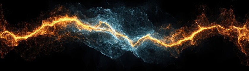 Naklejka premium Fiery cosmic energy stream.