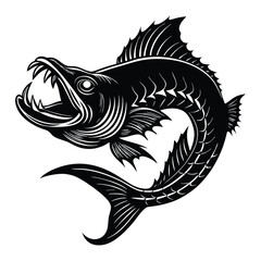 tail bent predatory fish.