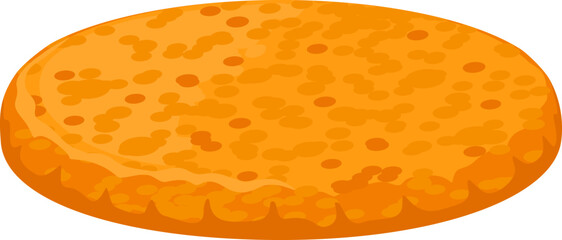 Sponge cake featuring small holes, isolated against a white background, highlights a deliciously fluffy texture, making it an ideal choice for breakfast or a delightful snack