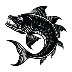 tail bent predatory fish.
