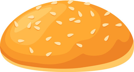 Golden burger bun, topped with sesame seeds, offering a delicious base for a mouthwatering culinary masterpiece, perfect for any meal or snack craving