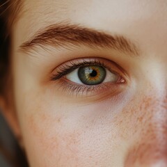 Obraz premium close-up of an eye with hazel irises
