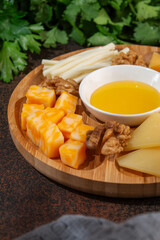Cheese Platter with Honey and Nuts