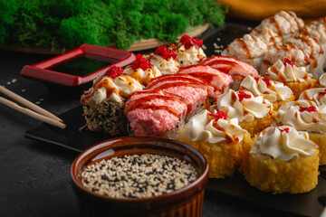 Japanese Sushi Rolls – Assorted Set with Baked Toppings