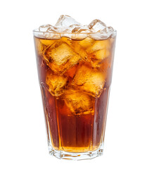 Refreshing Ice Cold Cola Drink in Glass