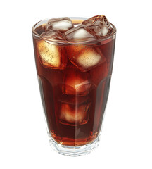 Refreshing Iced Cola Drink in Glass Close up