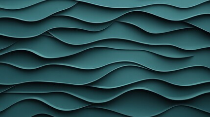 Fototapeta premium Teal Wave Abstract Background: Serene and Textured Digital Art