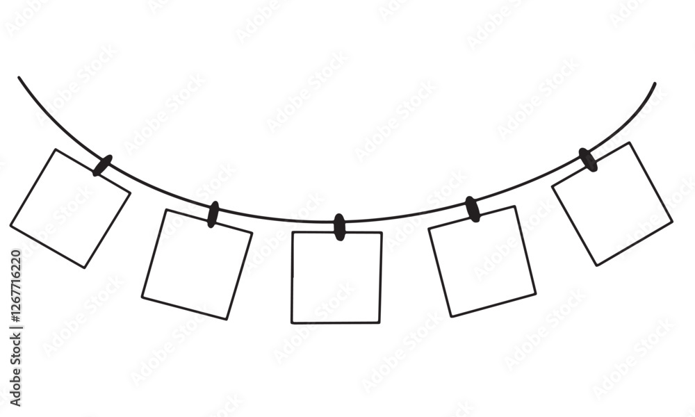 Poster frame picture image line black color element drawing graphic mockup empty blank modern poster templa