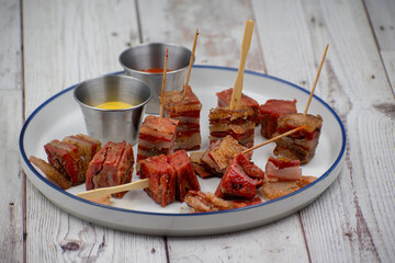 Seitan vegan pork belly