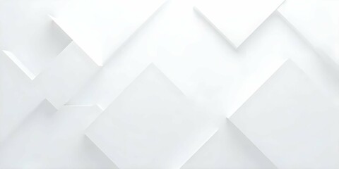Fototapeta premium Abstract Modern Minimalist white background. layered geometric triangle shapes, white and grey squares, business banner template with a clean, elements and smooth curves concept for web, flyer. white