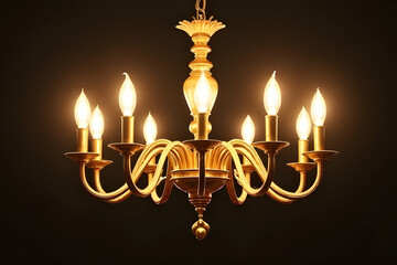 chandelier candles on a dark background