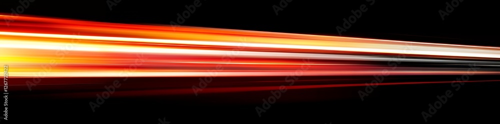 Poster abstract dynamic red orange light streaks background fast motion blurred lines design