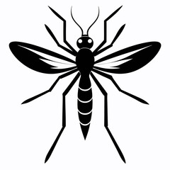 Mosquito vector silhouette black design white background