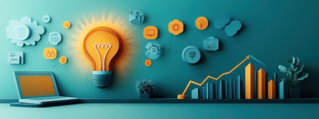 Innovative and Creative Conceptual Representation of Growth, Learning, and Technology in a Vibrant Workspace