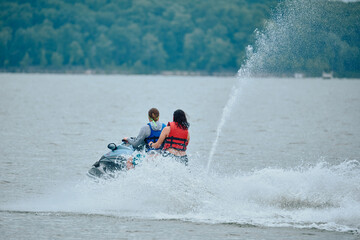 jet ski in action