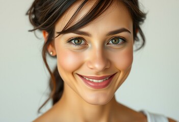 Naklejka premium Natural light portrait of a woman without makeup