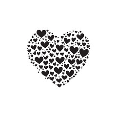 Valentine's Day Heart Vector – Black and White Edition