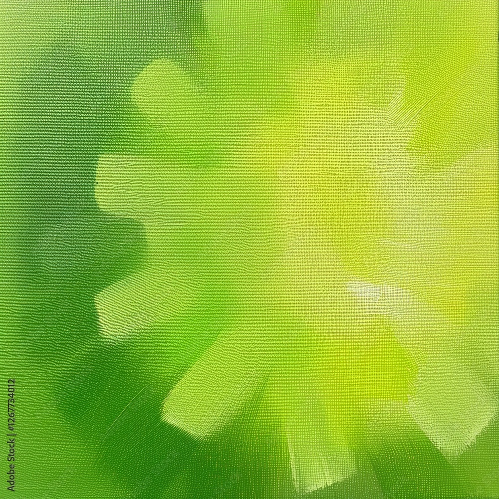Poster a vibrant abstract design featuring shades of green, creating a textured appearance with a soft glow
