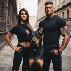 young man and his dog
