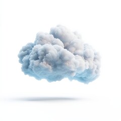 white fluffy cloud on white background