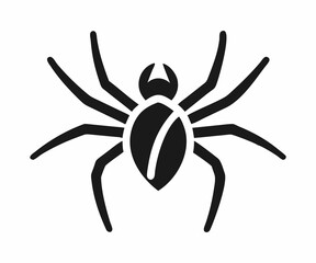 Vector Illustration of a Silhouette Spider