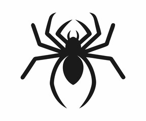 Vector Illustration of a Silhouette Spider