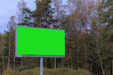 Background for design, white billboards on city streets and along roads in the summer day