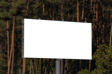 billboard along the highway. Background for design and advertising.