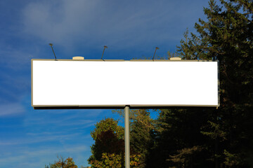 billboard along the highway. Background for design and advertising.