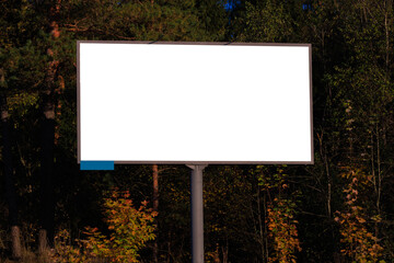 Background for design, billboards on city streets and along roads in the summer day