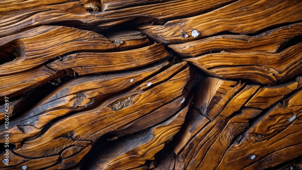 Poster textured background of weathered wooden planks with intricate patterns and rich golden brown hues id