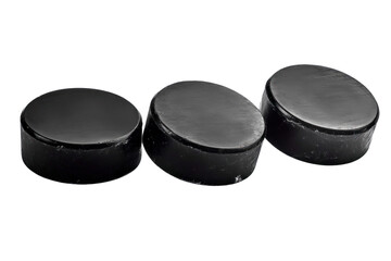 hockey puck on white background