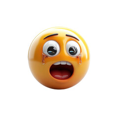 Fototapeta premium 3D Render of a Crying and Shocked Emoticon