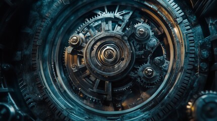 Fototapeta premium The industrial beauty of precision gears