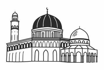 vector illustration of an ancient temple