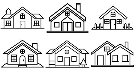 House Construction Coloring Page Printable Line Art Drawing