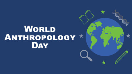 World Anthropology Day web banner design illustration 