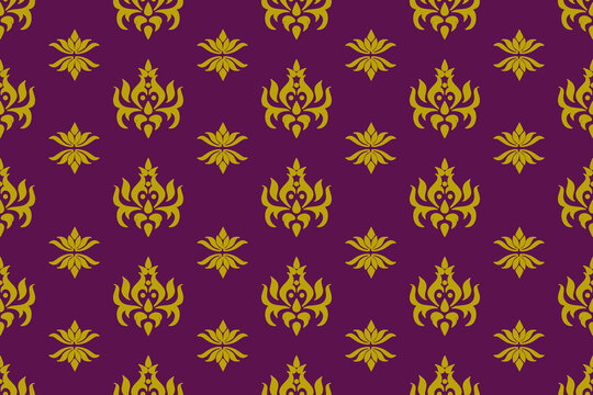 seamless lotus floral pattern wallpaper