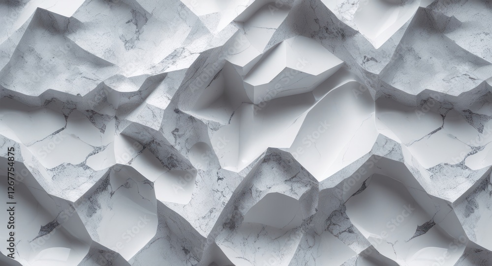 Poster abstract textured background of white and gray marble with uneven surfaces and shadows for design us