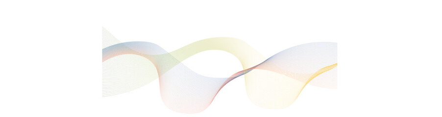 Fototapeta premium Abstract modern colorful wavy stylized blend liens and technology lines on white background. Blending gradient colors. Digital frequency track equalizer. Vector illustration.