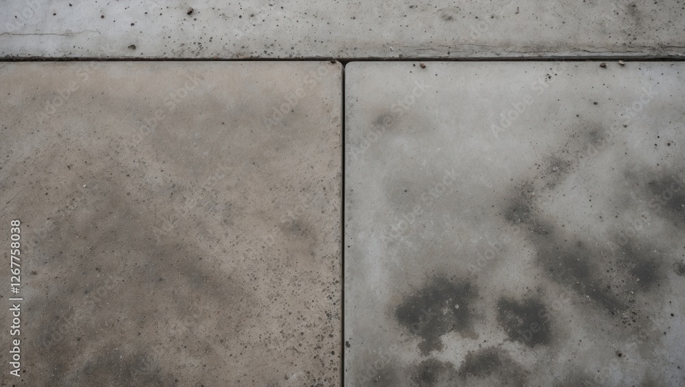 Poster concrete pavement surface texture with visible dirt and stains ideal for background or design elemen