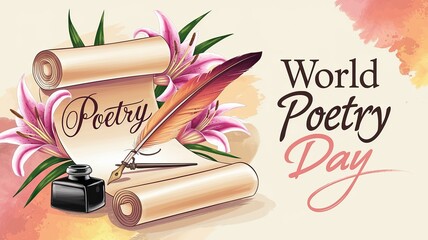 Creative expression of words with elegant calligraphy and flowers.