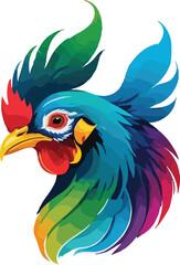 Hen Illustration vector design, Hen logo and icon Design, Colorful Hen vector design