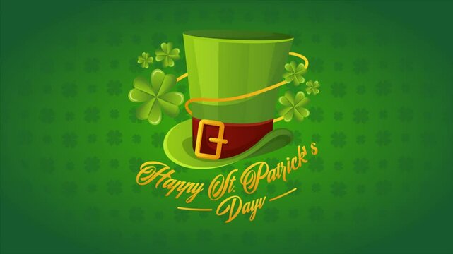 happy saint patrick's day march 17th animation 4k