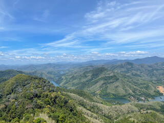 mountain landscape with blue sky , Northern Thailand