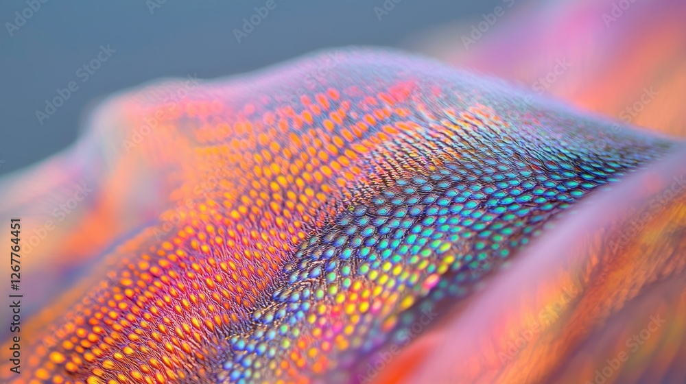 Aufkleber detailed macro view of vibrant peacock feather showcasing colorful patterns and textures