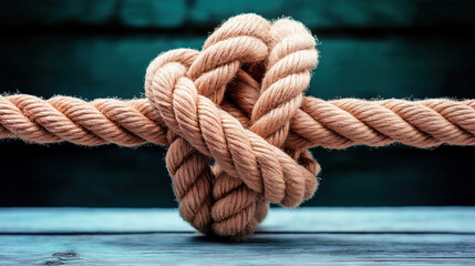 A tightly pulled rope showcases strength and resilience, symbolizing stress management and teamwork in a professional setting, evoking inspiration for presentations and discussions