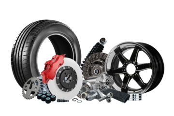 Car parts or auto car spare isolated on white background .